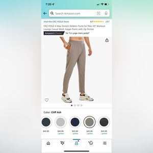 CRZ Yoga 4-way Stretch Athletic Pants